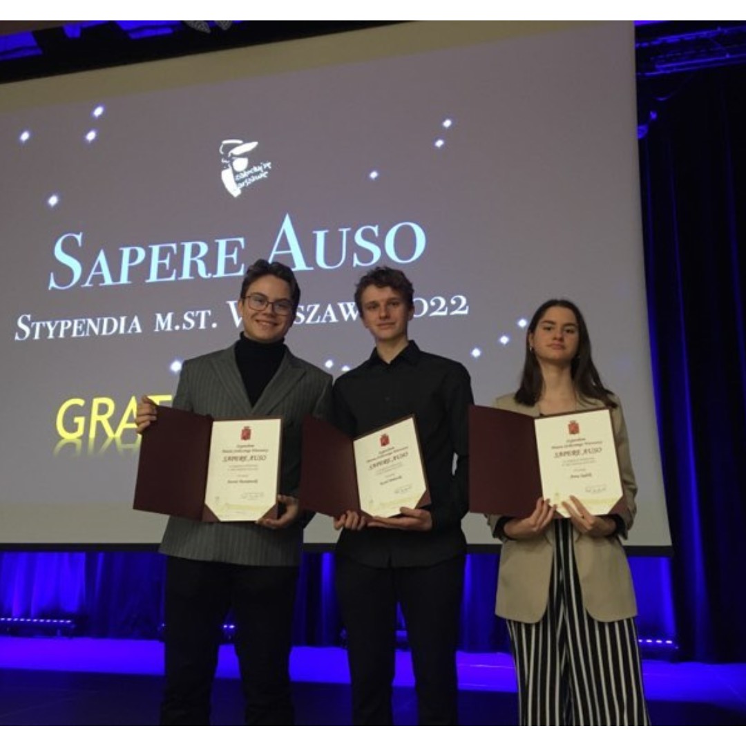 Read more about the article Stypendium m. st. Warszawy SAPERE AUSO!