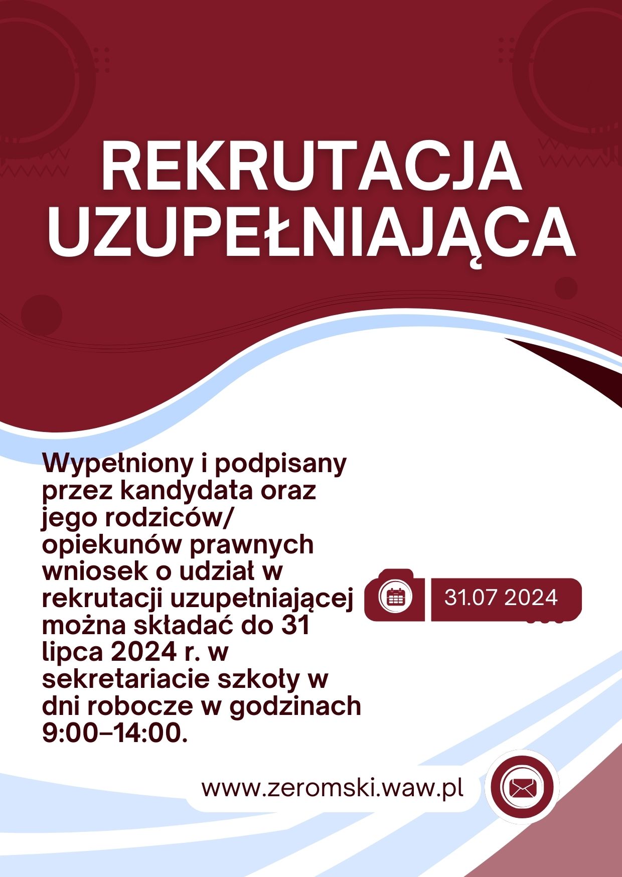 Read more about the article Rekrutacja uzupełniająca do 31 lipca 2024 r.