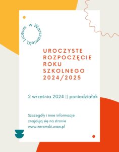 Read more about the article Uroczyste  rozpoczęcie roku szkolnego 2024/2025