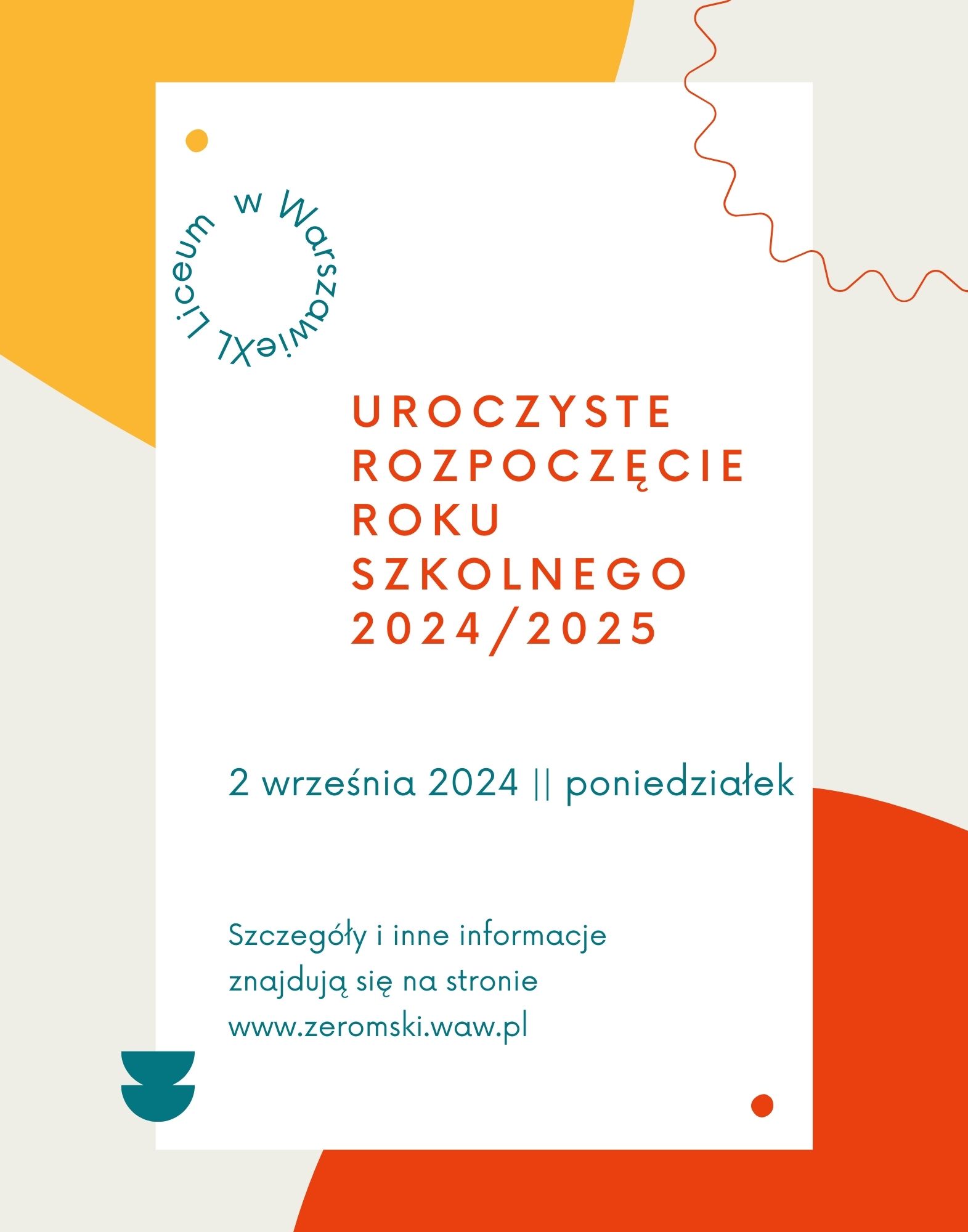 Read more about the article Uroczyste  rozpoczęcie roku szkolnego 2024/2025