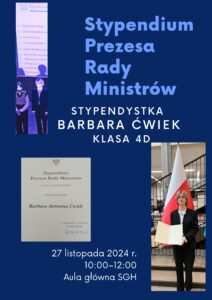 Read more about the article Stypendium Prezesa Rady Ministrów