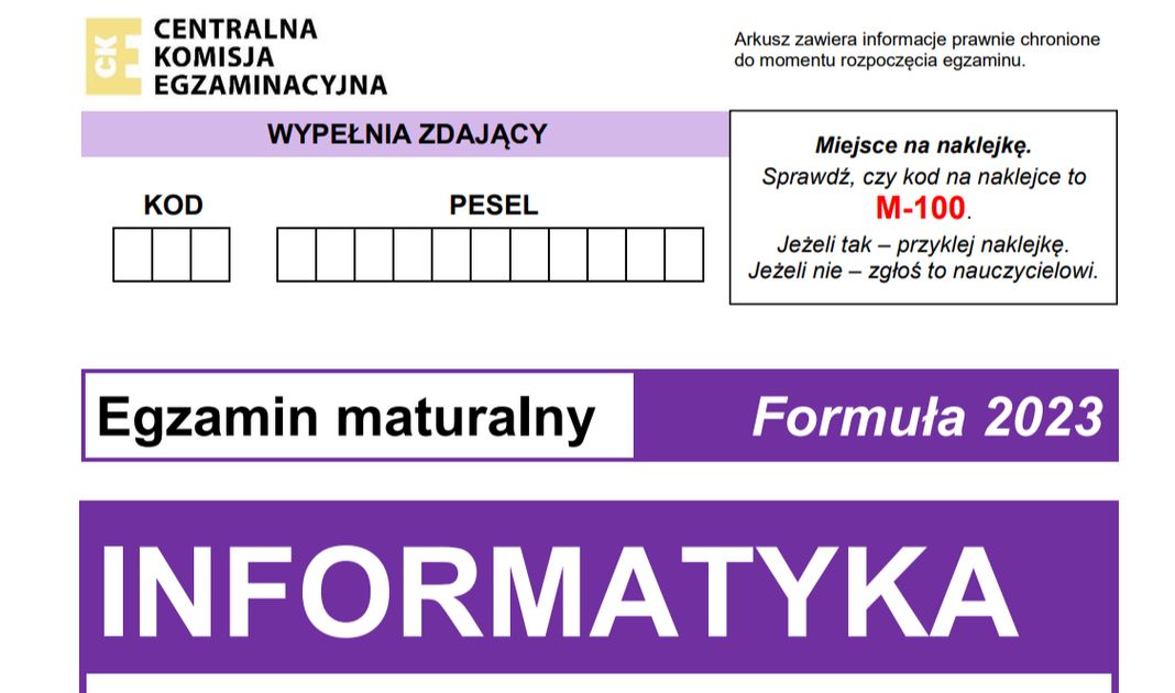 Read more about the article Egzamin maturalny z informatyki