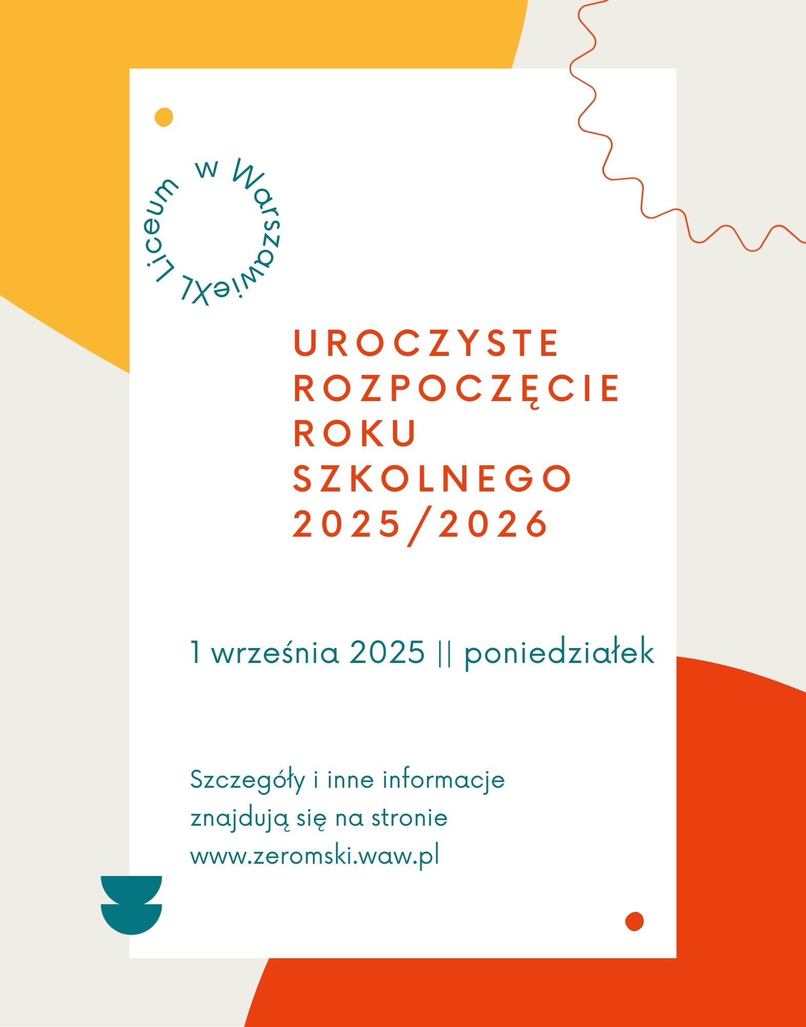 Read more about the article Uroczyste rozpoczęcie roku szkolnego 2025/2026
