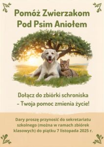 Read more about the article Zbiórka darów dla zwierząt z Fundacji Azylu pod Psim Aniołem.